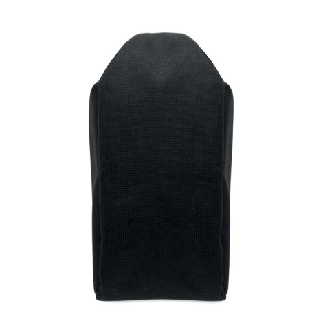 Vue latérale du sac repas en RPET sur fond blanc montrant le volume et la surface textile unie, sans marquage visible