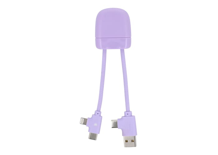 Horloge de bureau personnalisable en bambou forme arrondie Droplet Lilas