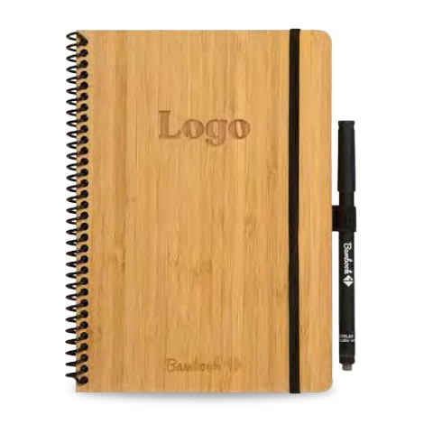 Carnet effaçable A5 personnalisable couverture bambou