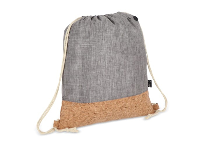 Sac cabas personnalisable en coton 170 g/m² et base en liège Gris