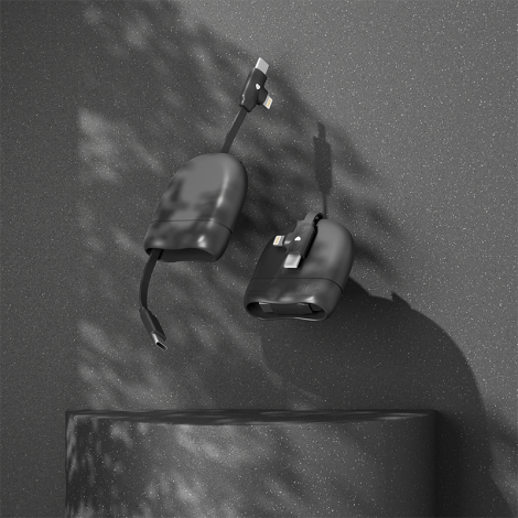 Câble rétractable 60W recyclé personnalisable ICE-R