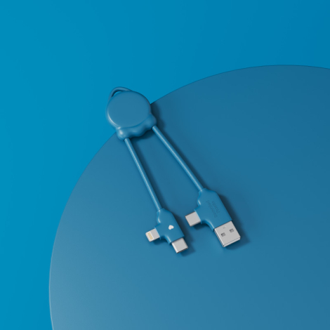 Câble multi connecteurs recyclé personnalisable OCTOMINI