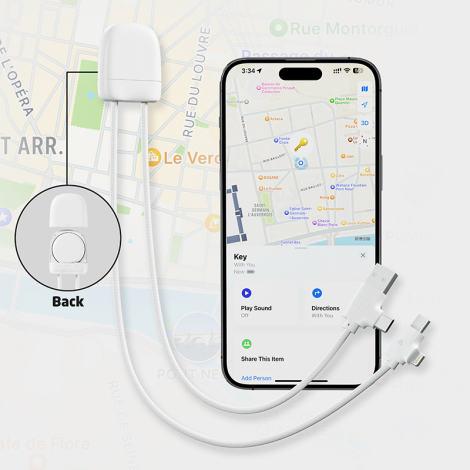 Câble 60W recyclé personnalisable Ice-Tag Apple & Android