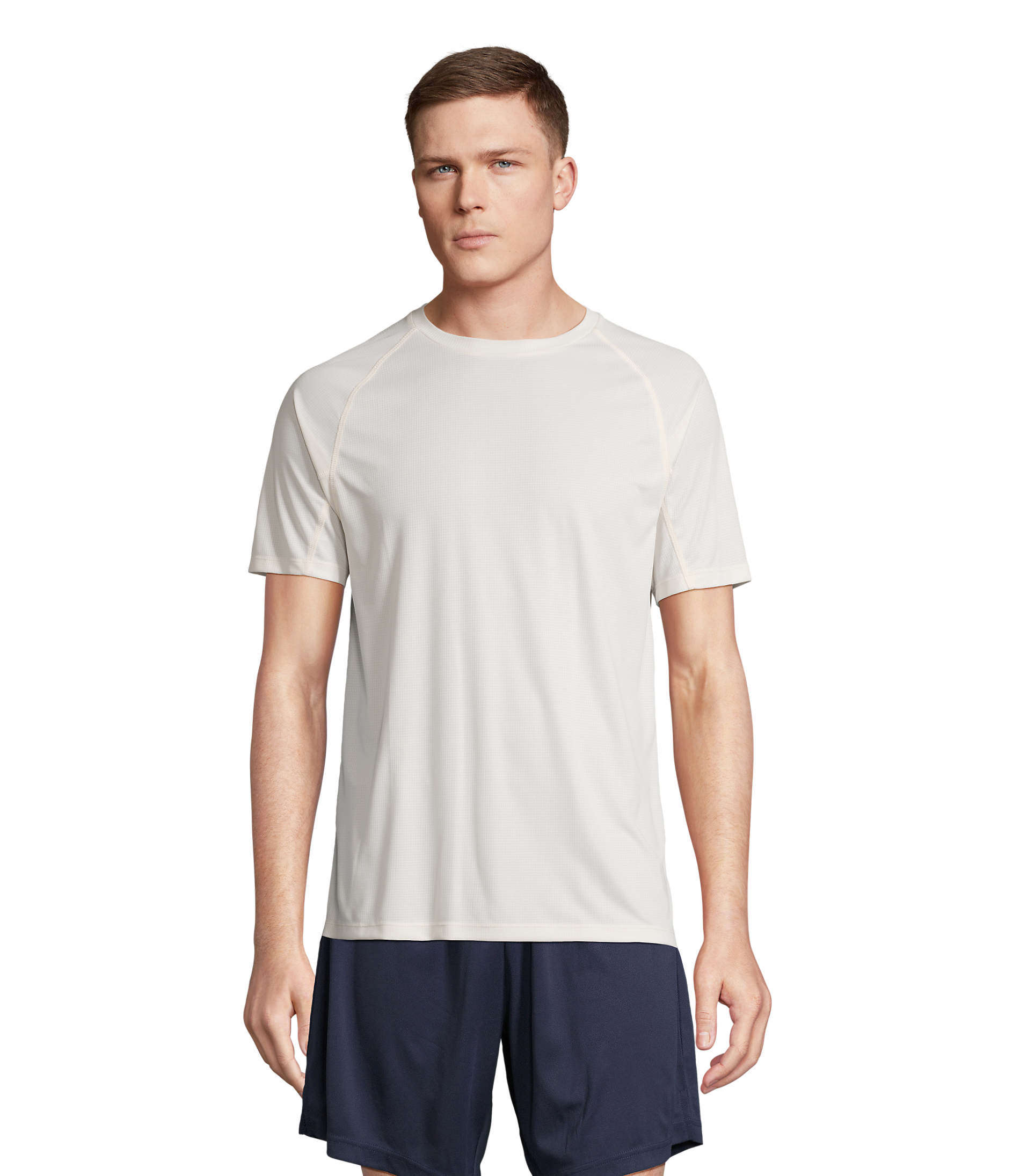 T-shirt unisexe à personnaliser polyester recyclé VORTEX Ecru