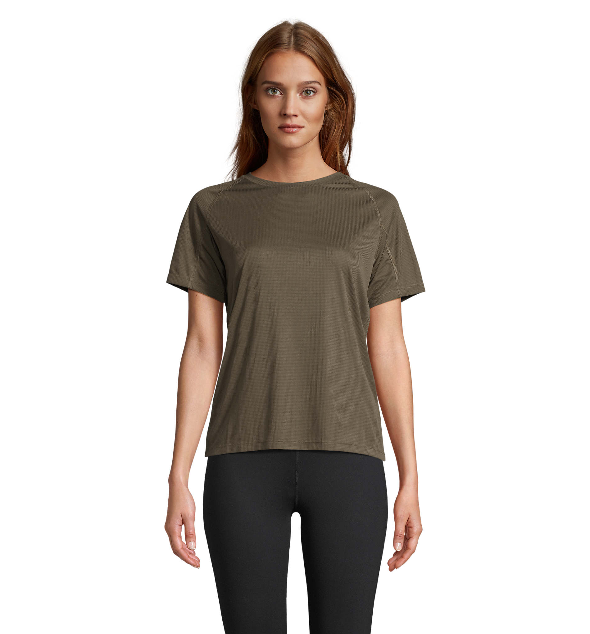 T-shirt femme 100 g/m² polyester recyclé publicitaire VORTEX army