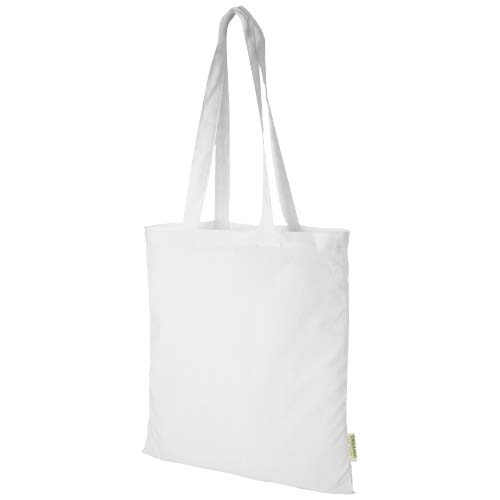 Tote bag 140 g/m² en coton biologique promotionnel Odisha Blanc
