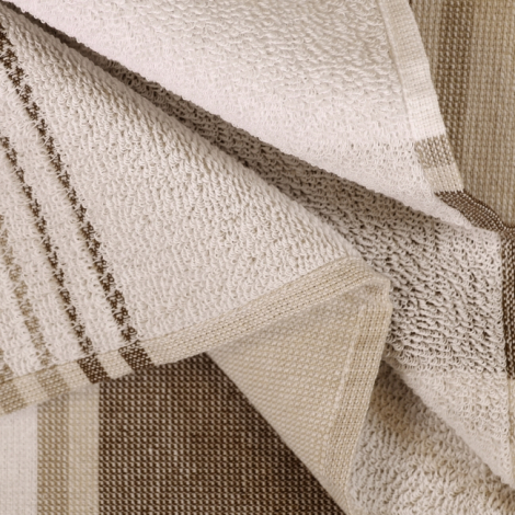 Détail trame textile beige rayures chevrons