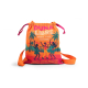 Sac festival coton orange avec marquage visible sur fond blanc