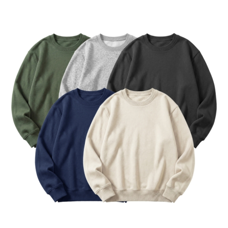 Sweat coton bio 340 g coloris vert gris noir bleu beige