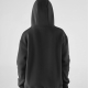Hoodie noir coton bio vue de dos