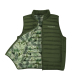 Bodywarmer vert ouvert doublure personnalisable visible