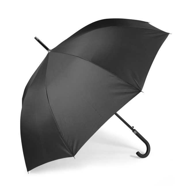 Parapluie anti-tempête recyclé personnalisable Libeccio Noir
