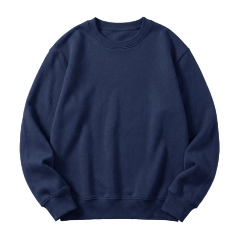 Sweat bleu marine coton bio manches longues