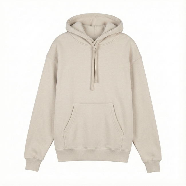 Hoodie 340 g coton bio personnalisable à capuche Ecru