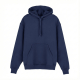 Hoodie bleu marine coton bio poche kangourou