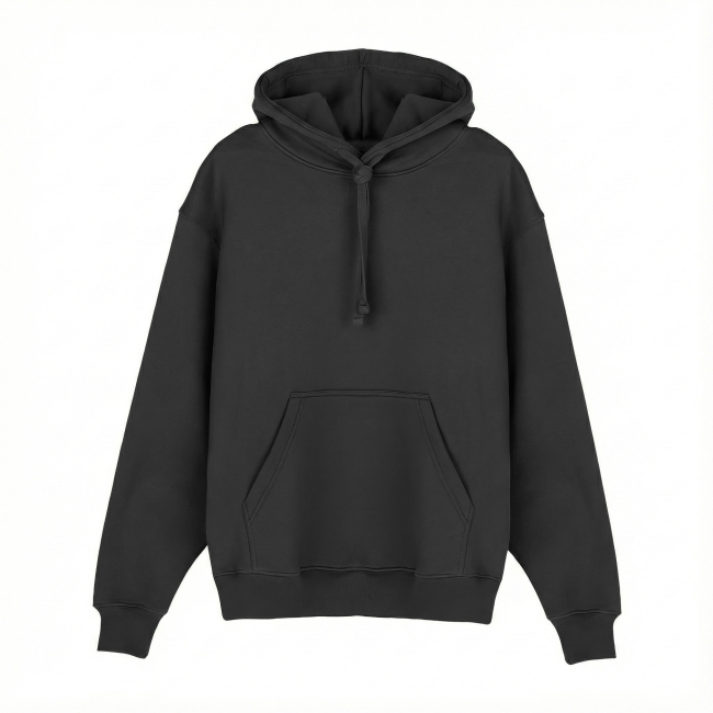 Hoodie 340 g coton bio personnalisable à capuche Noir