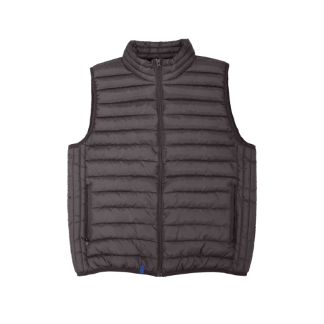 Bodywarmer gris chaud sans manches à plat