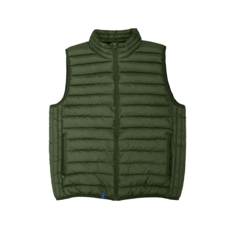 Bodywarmer vert matelassé à plat