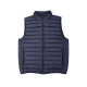 Bodywarmer bleu marine à plat fond blanc