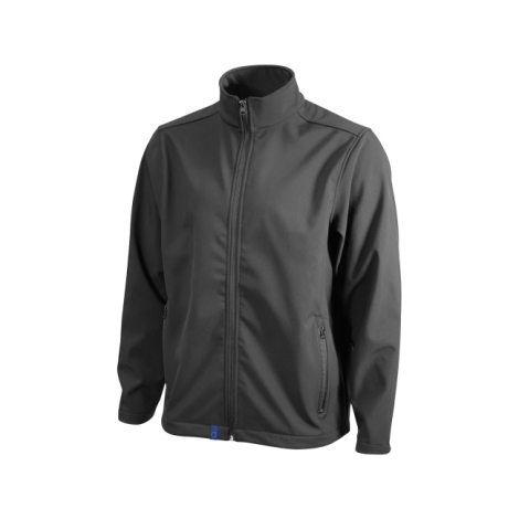 Veste softshell noire à plat fond blanc
