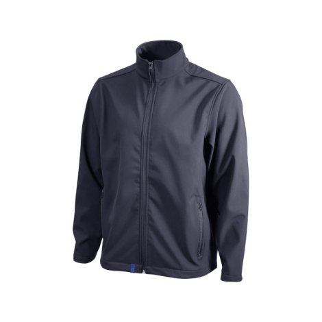 Veste softshell bleue marine à plat fond blanc