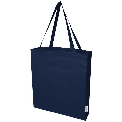 Tote-bag 14 L à soufflets coton bio 180 g/m² personnalisé Odisha Marine