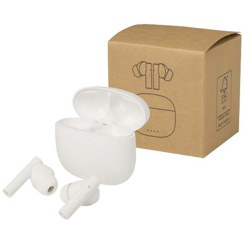 Oreillettes TWS promotionnelles recyclées Alterf Blanc