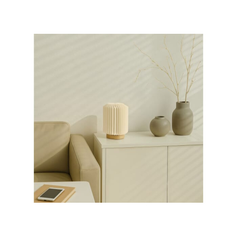 Lampe LED promotionnelle pliable avec socle bois Aurore