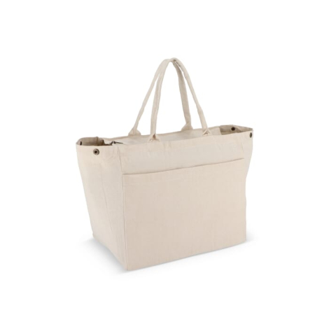 Sac shopping coton 320g à fermeture zippée publicitaire