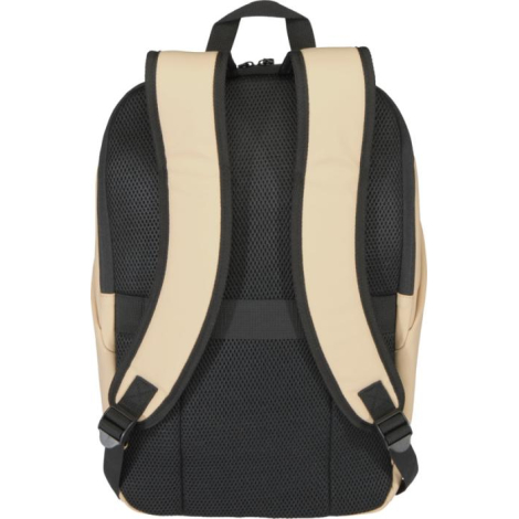 Vue arrière rapprochée du panneau dorsal et des bretelles du sac à dos, sans marquage visible.