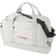 Sac de sport beige présenté de face avec poche frontale zippée et sangle d’épaule noire, avec personnalisation visible sur la su Sac de sport beige présenté de face avec poche frontale zippée et sangle d’épaule noire, avec personnalisation visible sur la su