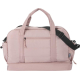 Sac de sport rose présenté de face avec poche frontale zippée, sans personnalisation visible. Sac de sport rose présenté de face avec poche frontale zippée, sans personnalisation visible.