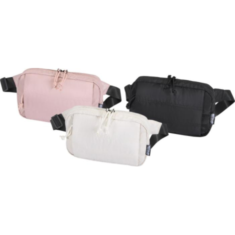 Trois sacs banane présentés de face dans différentes couleurs, sans marquage visible.