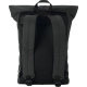 Vue arrière d’un sac à dos rolltop noir montrant les bretelles rembourrées et le panneau dorsal en maille, sans marquage visible Vue arrière d’un sac à dos rolltop noir montrant les bretelles rembourrées et le panneau dorsal en maille, sans marquage visible