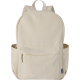 Sac à dos beige présenté de face avec poche frontale zippée, sans personnalisation apparente.