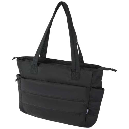 Sac ordinateur matelassé recyclé 15,6" personnalisé Puffer Noir