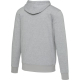 Sweat zippé sherpa gris unisexe vu de dos avec capuche et manches longues, sans marquage apparent.