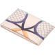 Serviette microfibre pliée avec motif graphique représentant deux raquettes de tennis croisées sur fond clair, sans marquage vis