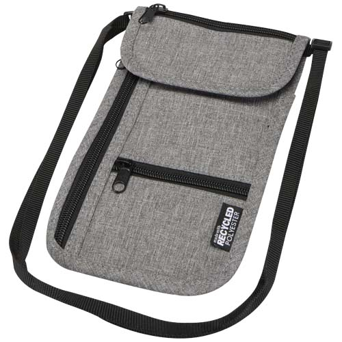 Pochette tour de cou publicitaire recyclée multifonction Ross Gris