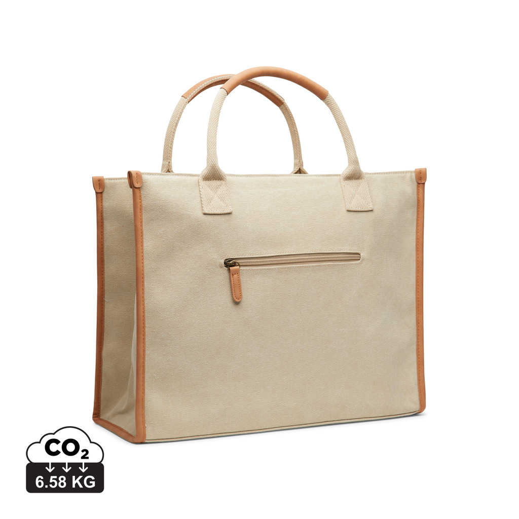 Sac cabas toile personnalisée ordinateur 17" Bosler VINGA Beige