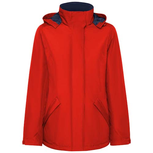 Parka à personnaliser femme imperméable recyclée America Rouge