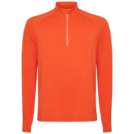 Sweatshirt publicitaire homme demi-zip recyclé et technique Estambul