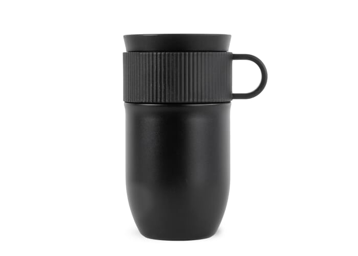 Mug isotherme acier recyclé 280 ml personnalisable Ted Noir