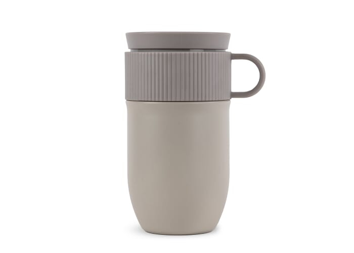 Mug isotherme acier recyclé 280 ml personnalisable Ted Beige