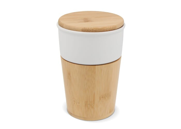 Gobelet 300ml personnalisable bambou Vienne Blanc