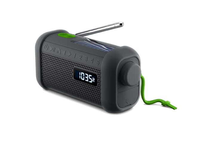 Radio solaire publicitaire, enceinte et chargeur 10 000mAh Muse Noir