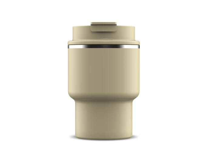 Mug promotionnel 280ml en acier recyclé T-mug Beige
