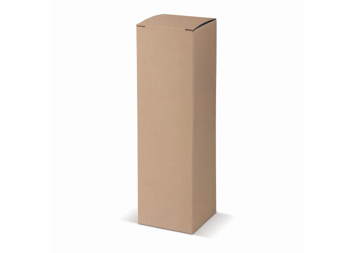 Packaging carton pour bouteille à personnaliser 7,5x23 cm Marron