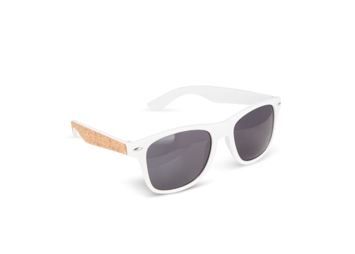 Lunettes de soleil personnalisables UV400 Justin Blanc