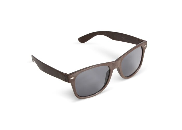 Lunettes de soleil fibres de café publicitaires UV400 Justin Nature